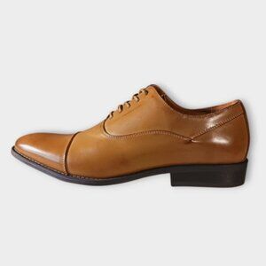 Unlisted by Kenneth Cole Half Time Men's Oxford shoes 11.5 M Cap Toe Tan Lace Up